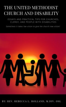 The cover of the book shows silhouettes of people wearing pants and dresses and a person in a wheelchair holding hands against a sunset